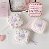 Zipper Cosmetic Storage Bag Quilted Cosmetic Pouch Portable Lipstick Organizer Pouch
