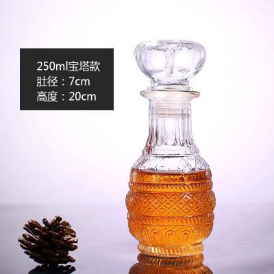 250-1000ml Bottiglia di Vetro Trasparente di Alta Qualità Dispenser per Whisky Bottiglia Creativa per Vino Rosso per Liquori Scotch Bourbon