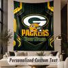 Benutzerdefinierter Text Wandteppich Green Bay Packers Druck Wandteppich Innen Wohnzimmer Wanddekoration