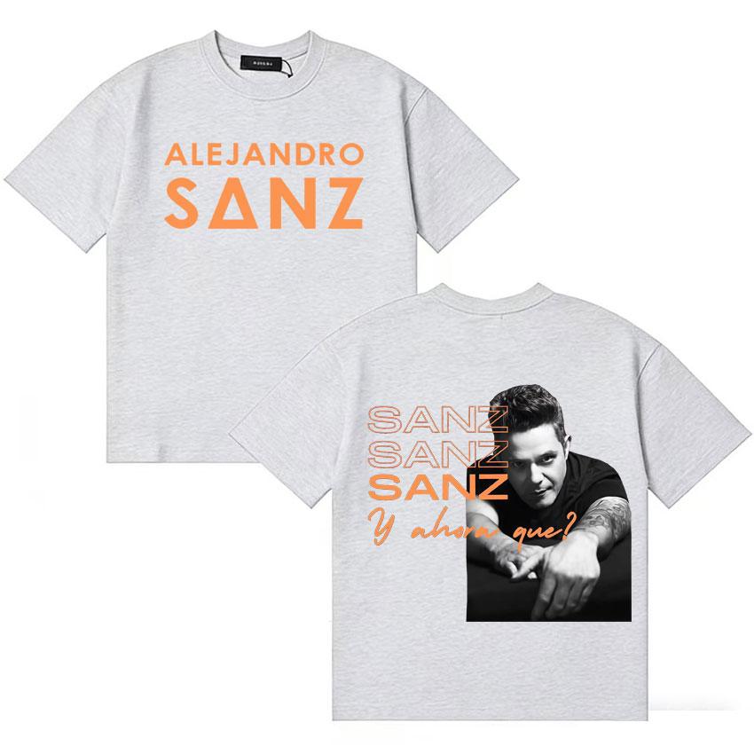 Rapper Alejandro Sanz Mode Sommer T-Shirt Unisex Damen Harajuku Stil Baumwolle Kurzarm T-Shirt Musikliebhaber T-Shirts Streetwear