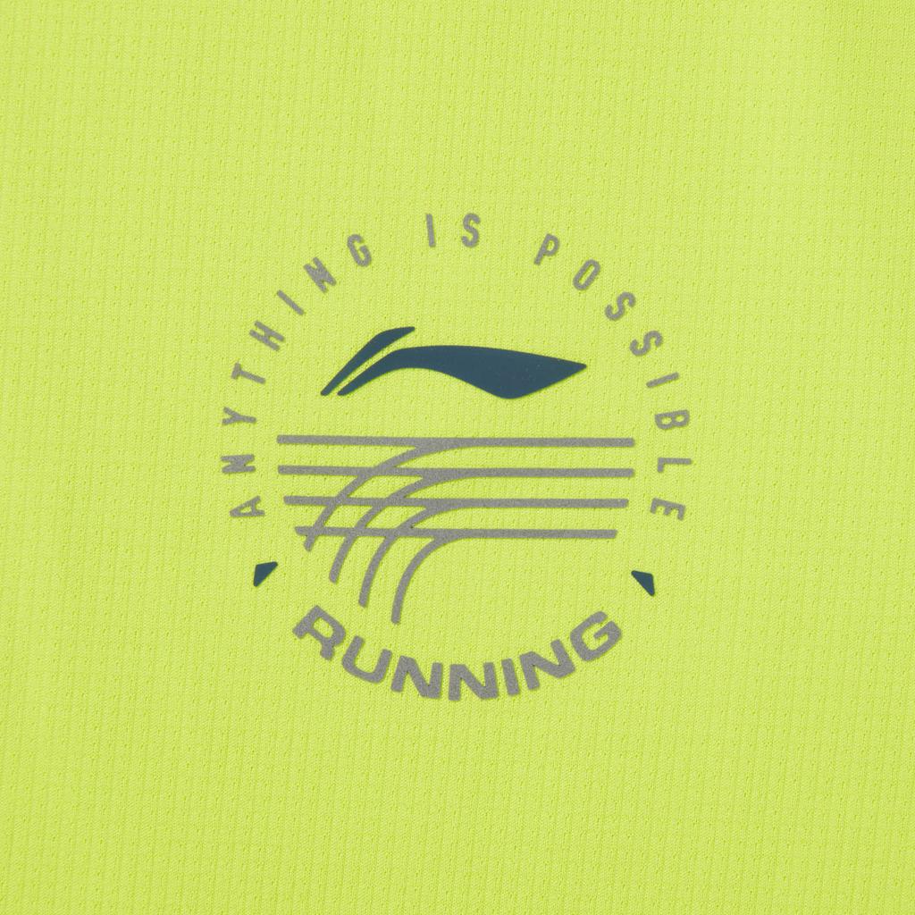 Li Ning Running Series Solid Color Round Neck Comfortable Breathable Versatile Wind Tunnel Breathable Short Sleeve T-Shirt Men Tops ATSV083-3
