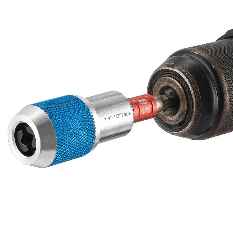 Tap Socket Set, 2PCS Tap Extractor Tool,Tap Sockets with a 3/8" Socket Adapter, Suitable for Taps, Reamers, Screw Extractors
