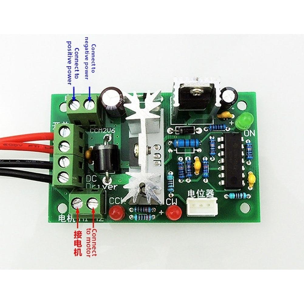 Gleichstrommotor für PWM-Drehzahlregler 120W Eingangsspannungsbereich 10V 12V 24V 30V Vorwärts-Rückwärts-Drehung Externer Potentiometerknopf