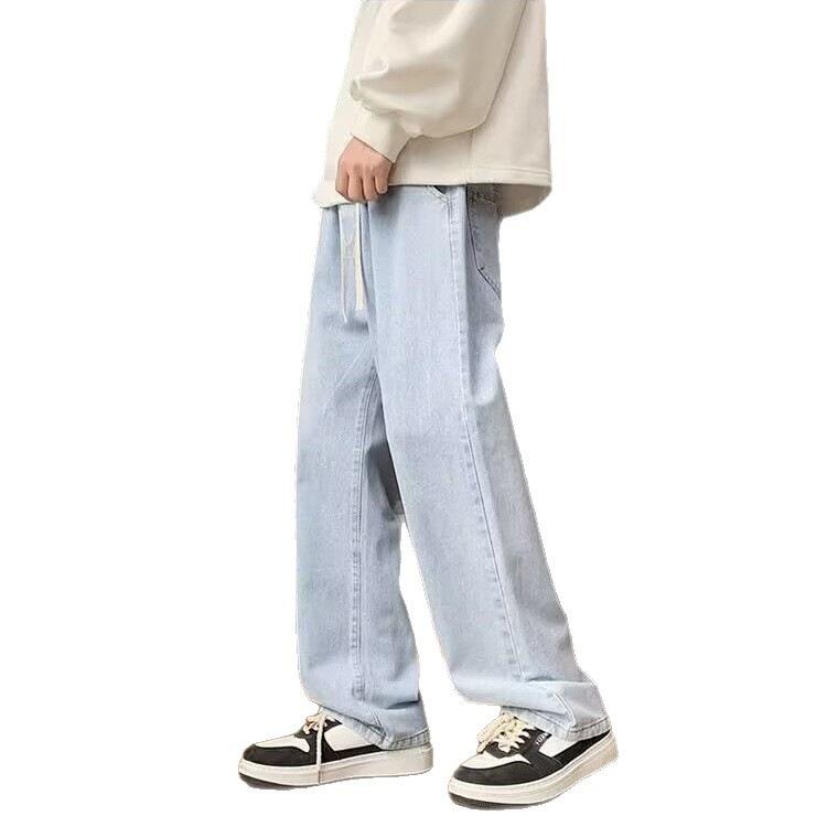 American High Street New Spring and Summer Loose Straight Jeans Men's Casual Long Pants