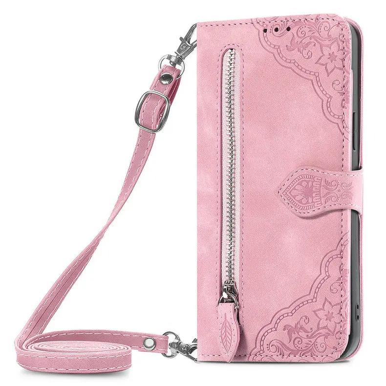 Reißverschluss Leder Geldbörse Capa für Motorola G87 G77 G85 G75 G55 G67 G35 G15 Power G05 Luxus Hülle Karten Funda Moto G86 G56 G57 67 5G