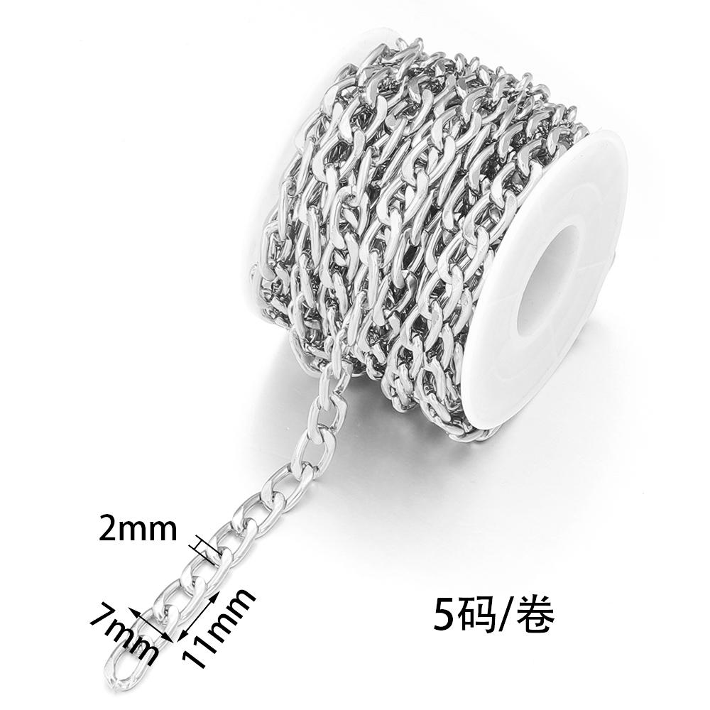 5yards/lot Aluminum Twisted Chains High Quality NK Extension Link Chains For Jewelry Making DIY Bracelet Necklace Connectors
