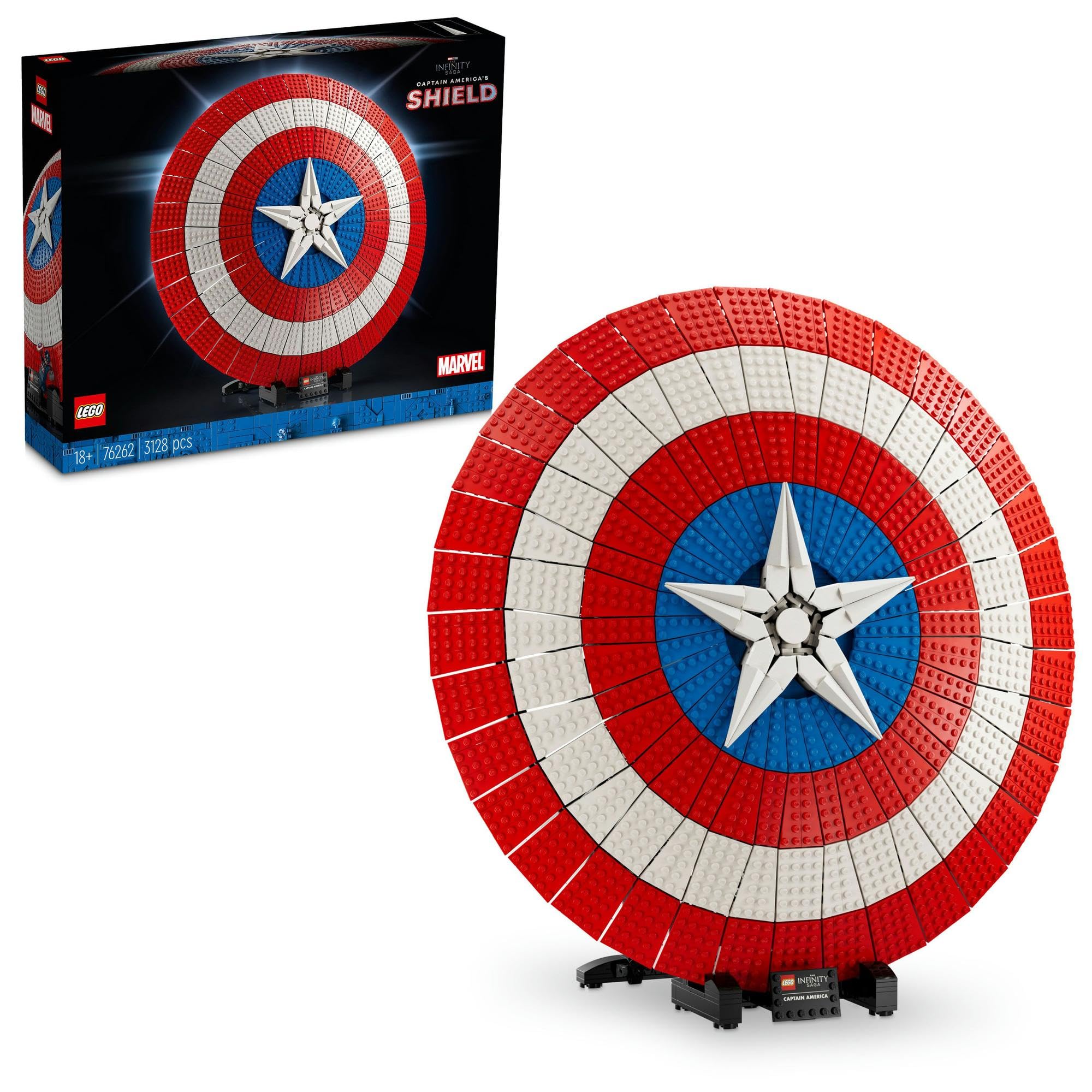

LEGO Super Heroes Captain America: Shield Toy, Gift, Building Blocks, Boys, Girls, Girlfriends, Boyfriends, Decor, 76262