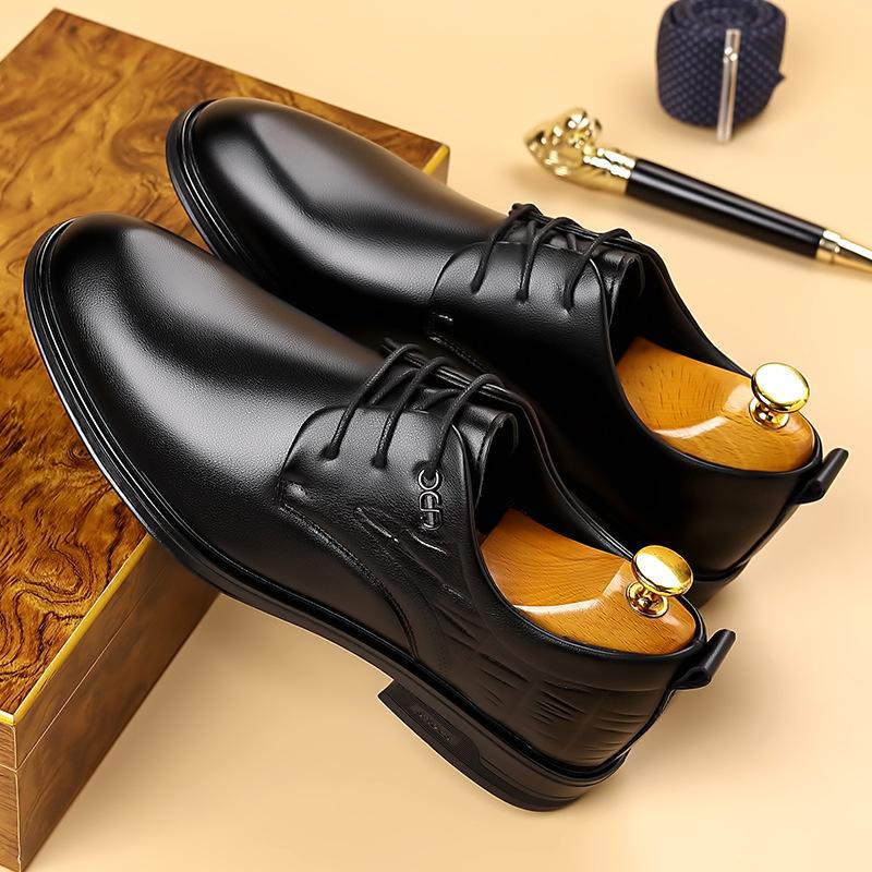 New Designer Black Dress Shoes Male Spring Autumn Fashion Casual Business Shoe Male Classic Wedding Work Leather Shoes Man