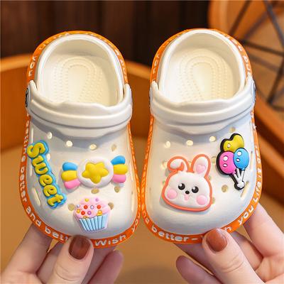 Children's Cool Slippers Summer Cartoon Cute Soft Sole Non-slip Girls Indoor Hole Shoes Boys Sandals