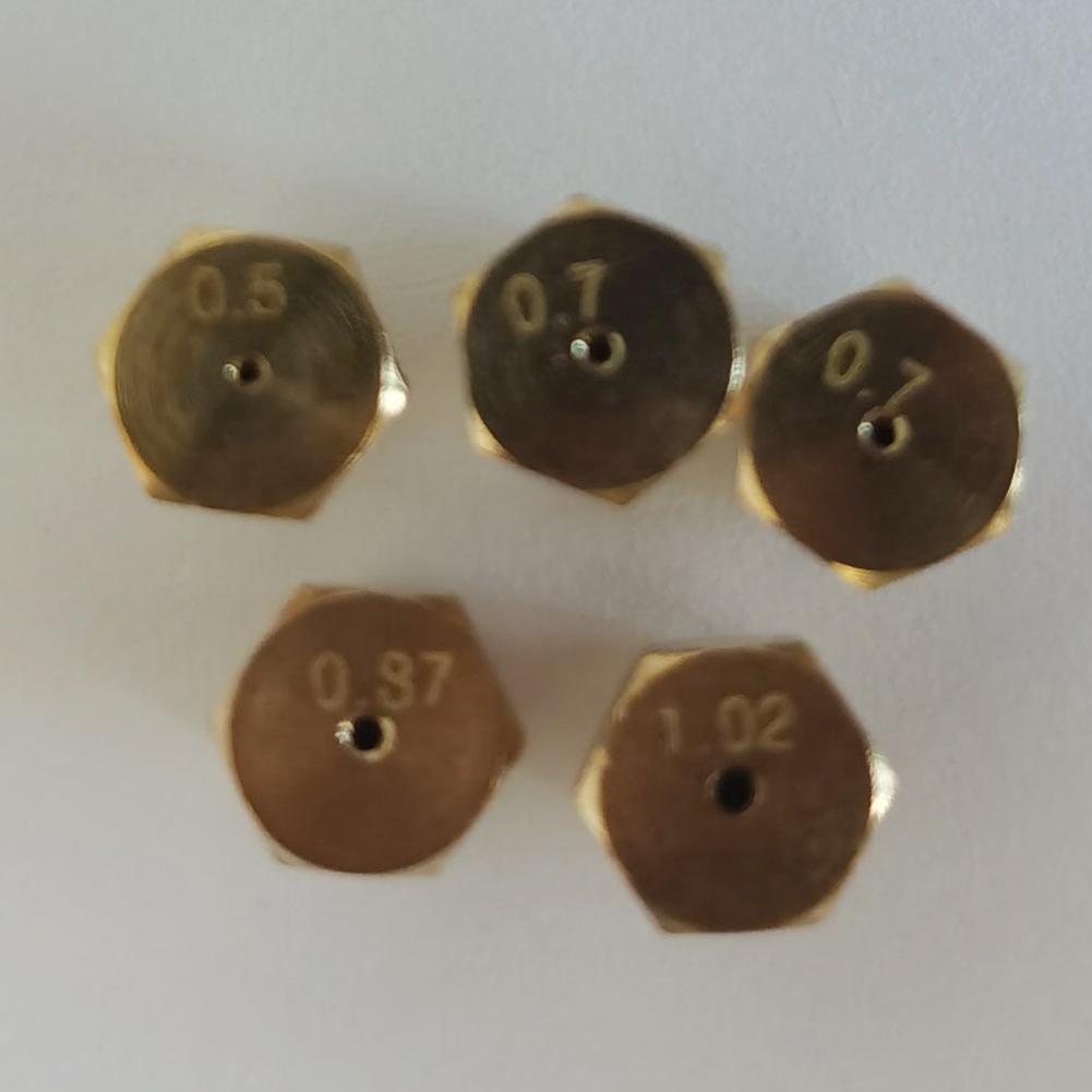 0.5/0.7/0.7/0.87/1.02 Nozzle 5 Pcs For Commercial Gas Stoves