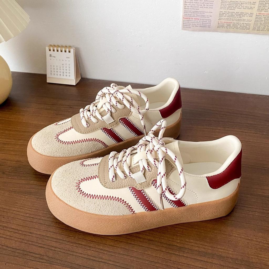 6557 Latex Insole/platform German Training Shoes Women's Shoes Autumn New 2024 Autumn Versatile Casual Sports Shoes Resistant