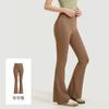Summer high waist hip lift flared pants nude yoga pants Pilates sports fitness pants