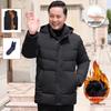 Men's Fleece-Lined Warm Winter Cotton Jacket for Middle-Aged and Elderly Dads
