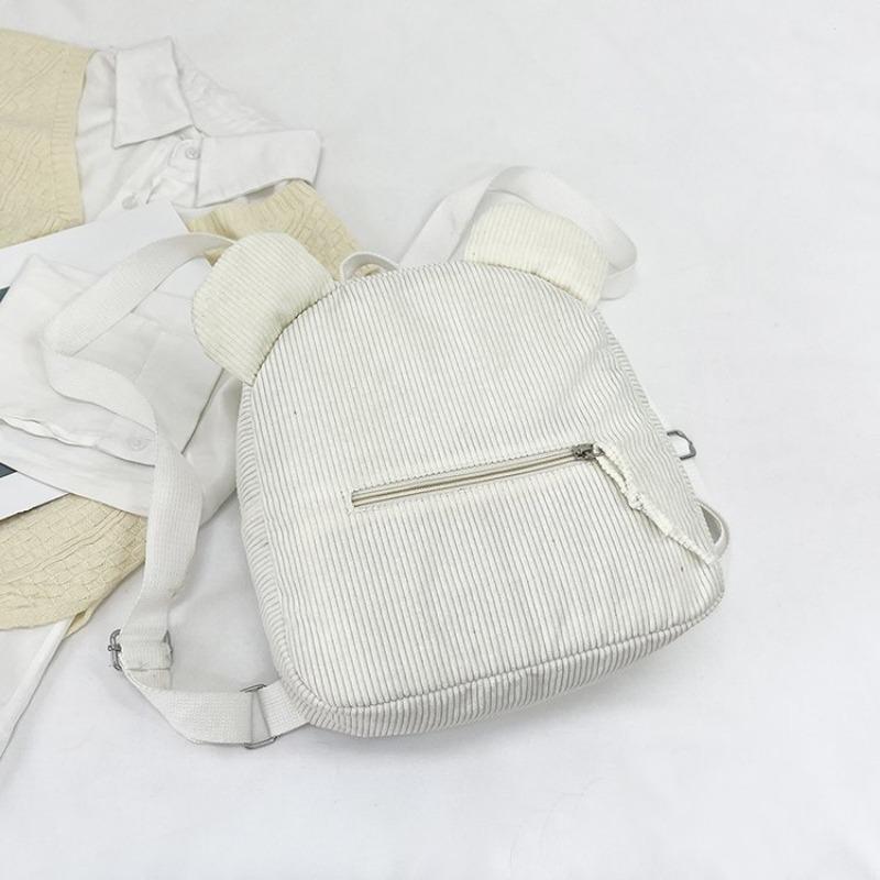 Striped Velvet Personality Trend Casual Simple Travel Bag Spring New Corduroy Fashion Women's Bag Backpack