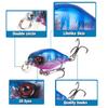 1set Lure Bait Rock Minnow Bait Vibrating Swing Bass Bionic Fish Bait Diving Bait Electroplated Lure Color Small Fish Lure