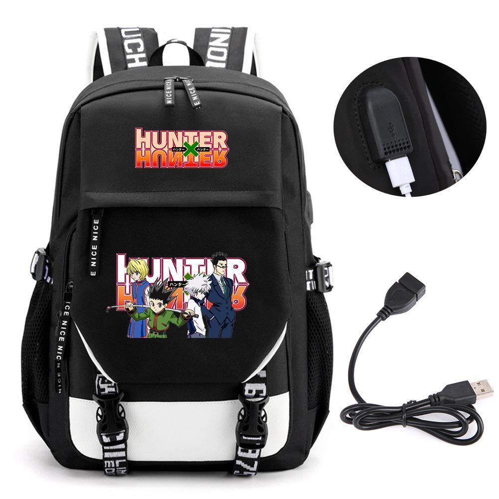 Animation Full-Time Hunter Peripheral Large-Capacity Backpack Backpack, Primary And Secondary School Student Schoolbag, Male And Female Computer Bag