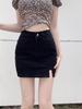 Split-ended Denim Short Skirt Women's Summer Large-size Shorts Skirt High Waist and Thin Anti-light A-word Hip Skirt Skirt Half-length Skirt