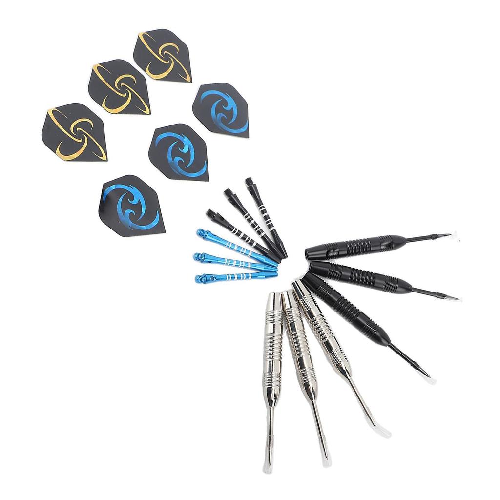 Dart Set Professional Knurled Fluted Design Dart Body Steel Tip Dart Set for Party Game Home