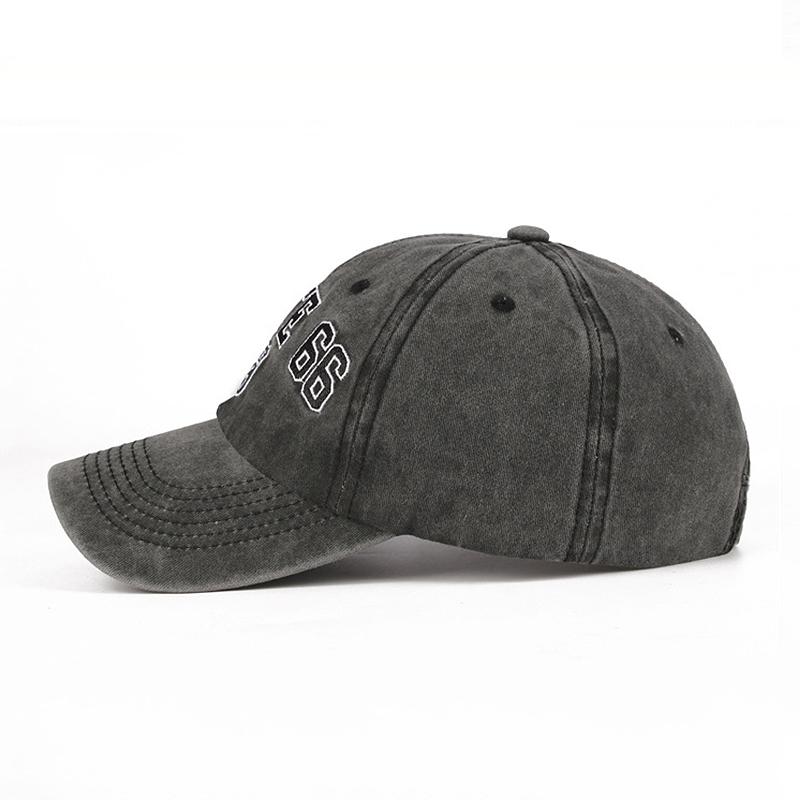 Fashion Washed Cotton Baseball Caps for Men Women Retro Letter Embroidery Hip Hop Hats Outdoor Sports Sunscreen Snapback Sun Hat