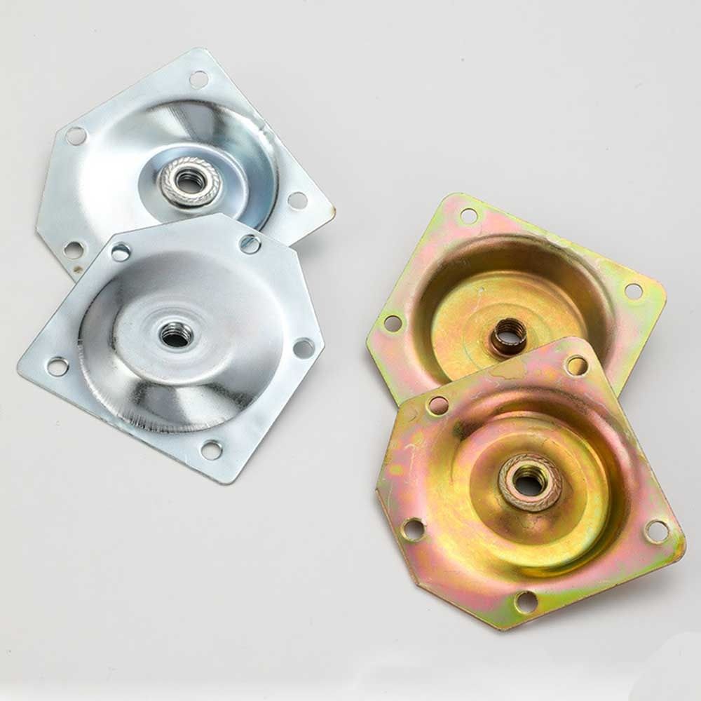 Furniture Chairs Connecting Galvanized Iron Mounting Plates Table Feet Set Legs Fixing Plate