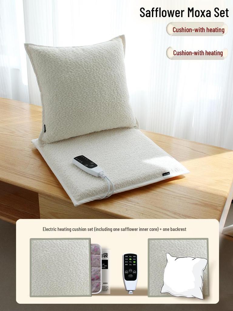 Wormwood Heated Seat Cushion with Moxibustion Therapy - Electric Heating Pad for Office Chairs
