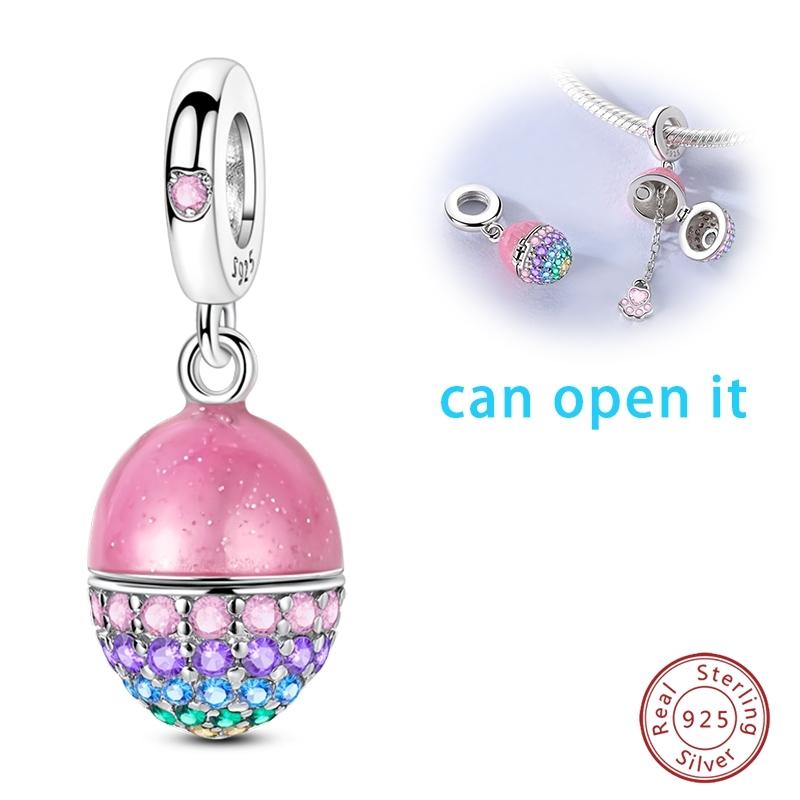 100% Copper Cat Elephant Capybara Bear Swan Easter Egg Love Charms Beads Fit 3Mm Original Bracelets Diy Jewelry