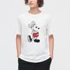 UNIQLO Cartoon Print Crew Neck Versatile T-Shirt Unisex tops White 447172-00