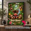 Custom Name Monchhichi 5D Diamond Painting Personalized Full Drill Diamond Art Kit Gift
