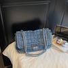 Vintage Denim Shoulder Bag Women's Large Capacity Chain Crossbody Bag