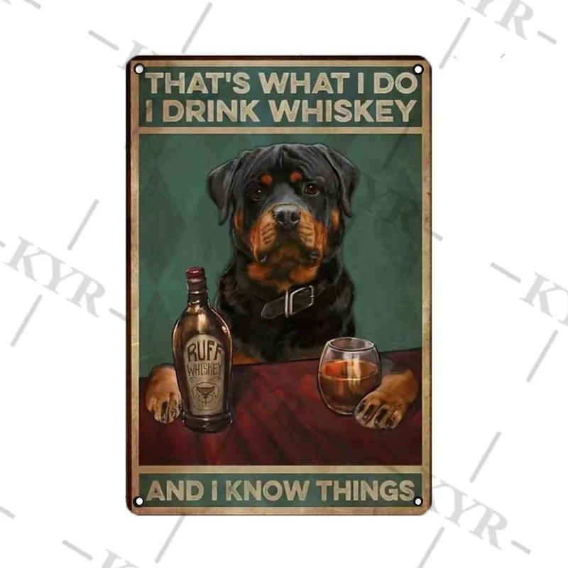 Dachshund Metal Tin Sign Tissue Dog Retro Vintage Bar Decor Wall Poster Golden Retriever Husky Plaque Home Decoration Style