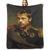 Brad Pitt - Replaceface Throw Blanket Cozy Throw Blanket Birthday Gift for Him Her