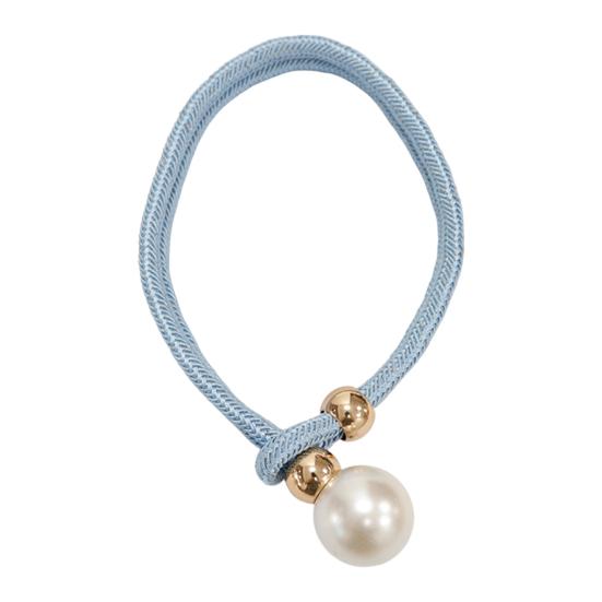 1Pc Faux Pearl Curtain Tieback, Woven Rope Adjustable Curtain Holder, Stylish Bead End Draperies Holder for Living Room Bedroom Bathroom Dormitory