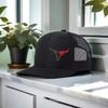 Casual Bull Head Print Summer Baseball Cap Mesh Hip Hop Sun Hats Adjustable UV Protection Sports Visor Outdoor