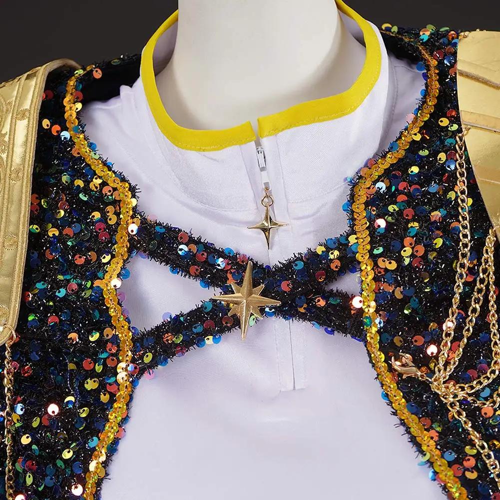 Dětské dívčí Rumi K Pop Lovkyně démonů Cosplay Dětský černý zlatý kostým Dětská maska Vystoupení Roleplay Uniforma Halloween