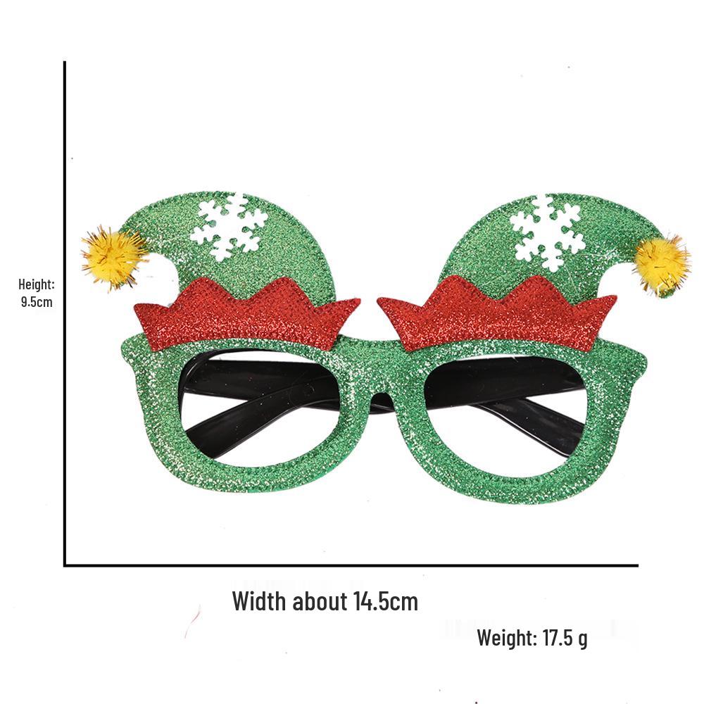 Unisex Christmas Cartoon Antlers Glasses for Adults & Kids - Creative Holiday Gift