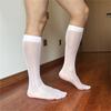 Men Thin Business Dress Socks Stretchy Nylon Sheer Knee Highs Dress Socks Over the Calf Dress Socks Sheer Casual Socks