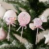 Multicolor Christmas Candy Canes Pendant Foam Christmas Spheres  New Year