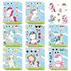 16Sheets Rainbow Unicorn Puzzle Stickers Make A Face Cartoon Decals Diy Guitar Phone Laptop Suitcase Water Cup Skateboard Decals