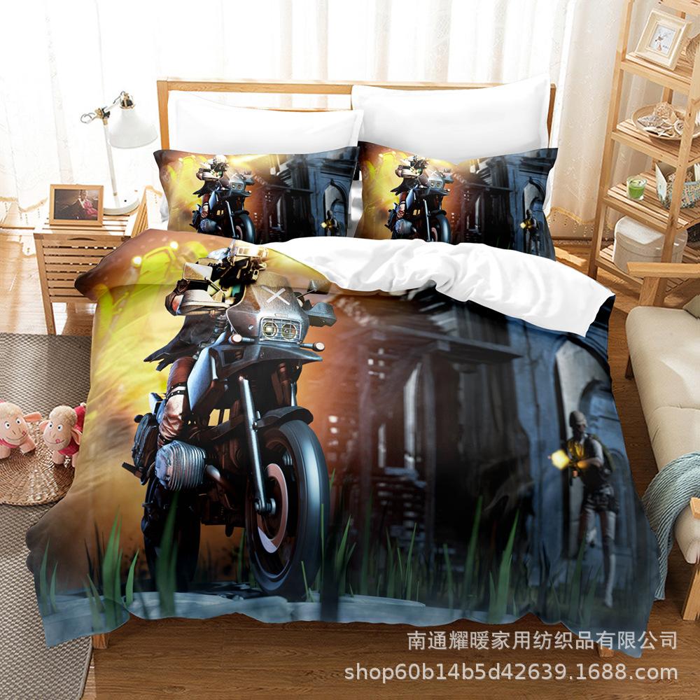 3D Digital Printing Bedding Four-Piece Set Three-Piece Set Bed Sheet Quilt Pillow