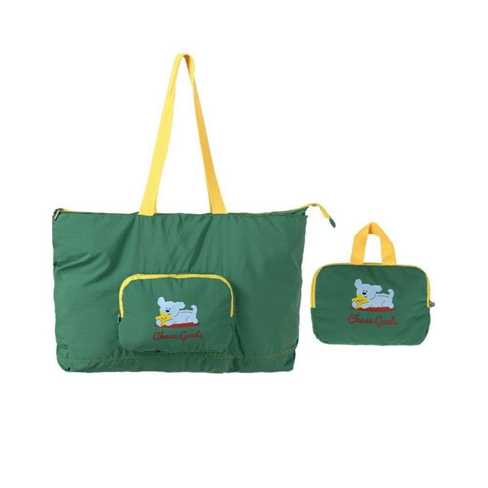 Cartoon Foldable Luggage Storage Bag Foldable Grocery Bag Reusable Shoulder Bag  Single Shoulder