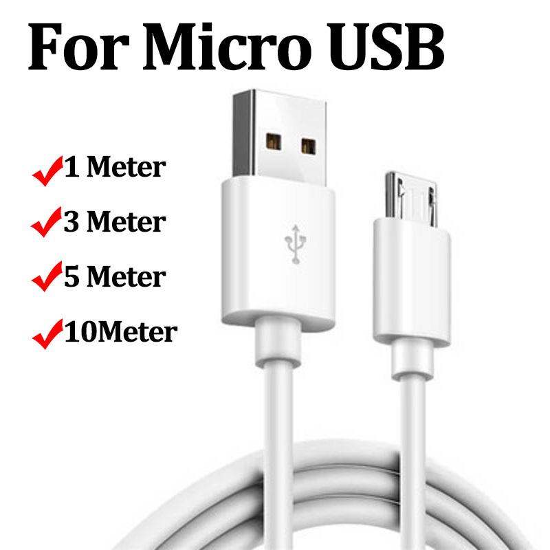 10M/5M/3M/1M Micro USB Charging Charger Extra Long Cable for Xiaomi IP Camera CCTV Cable Tablet PC Camera Speaker Charger Cable 3M