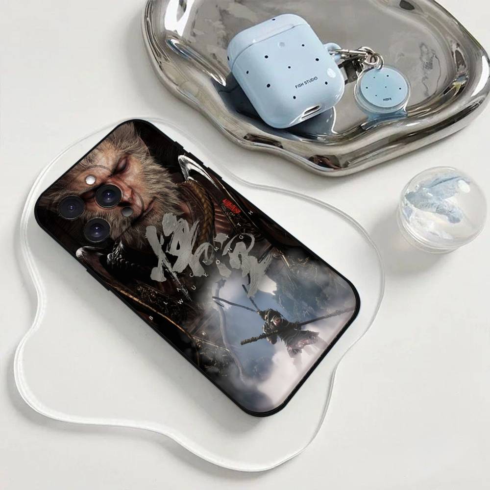 Black Myth Wukong Games Phone Case Phone Case For Iphone 17 16 15 11 13 14 Pro Max X Xr Xs Max 12mini Black Shell Cover Case