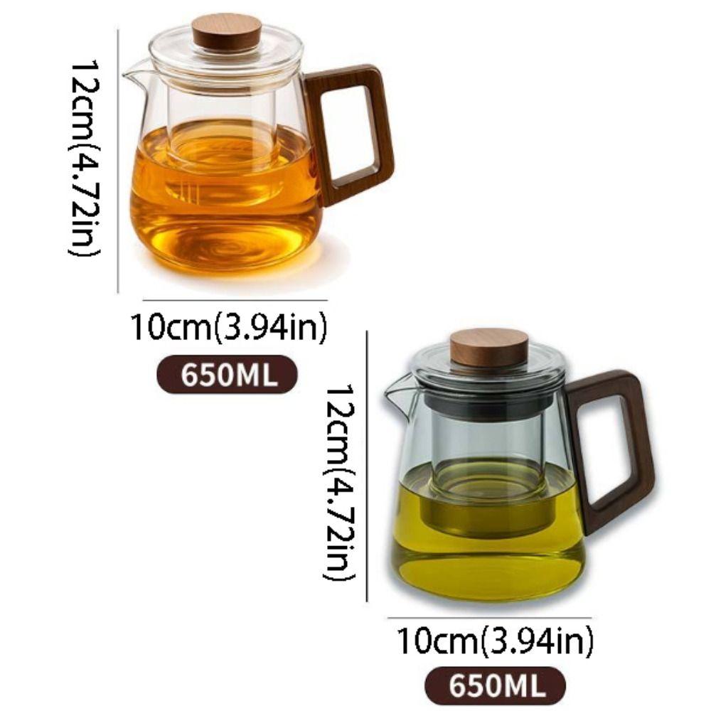 Thickened Glass Tea Separation Teapot High Temperature Resistant Kung Fu Tea Set  Office Teapot
