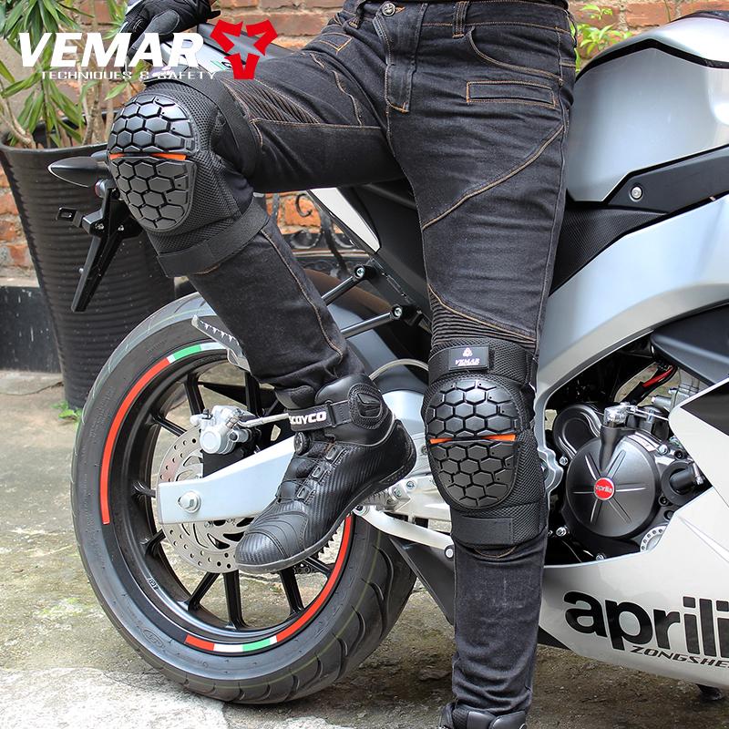 Vemar Motorbike Knee Pads Motorcycle Knee Guards Anti-drop Motocross Cycling Bicycle Protective Gear Moto Protector CE Approved
