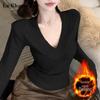 La Chapelle Women's V-Neck Long Sleeve Thermal Top