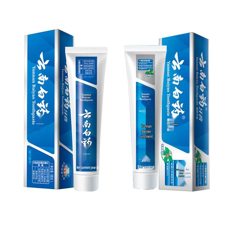 

Yunnan Baiyao Toothpaste Spearmint 215g & Wintergreen 165g Pack
