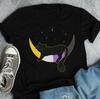 Nonbinary Pride Shirt, Non Binary Pride Gift, LGBT T-shirt, Enby Flag, LGBTQ, Transgender Pride Festival Month Space Moon Cat, Black Cat