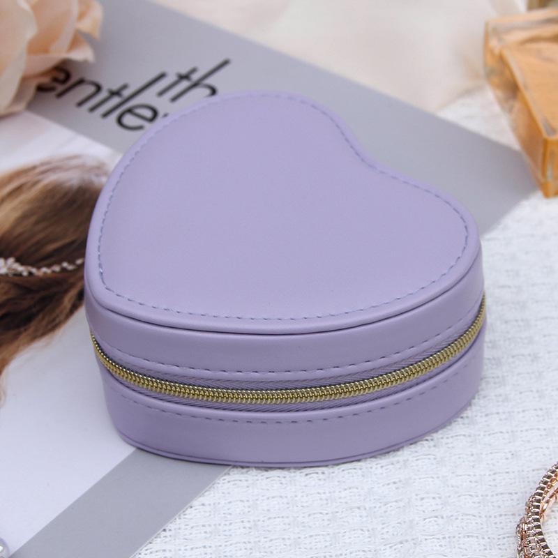 Heart-Shaped Leather Jewelry Box: Elegant, Portable, and Exclusive Earring Storage
