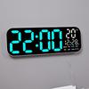 Large LED Digital Wall Clock with Remote Control Date Week Temperature Display Auto Dimming for Living Room Bedroom