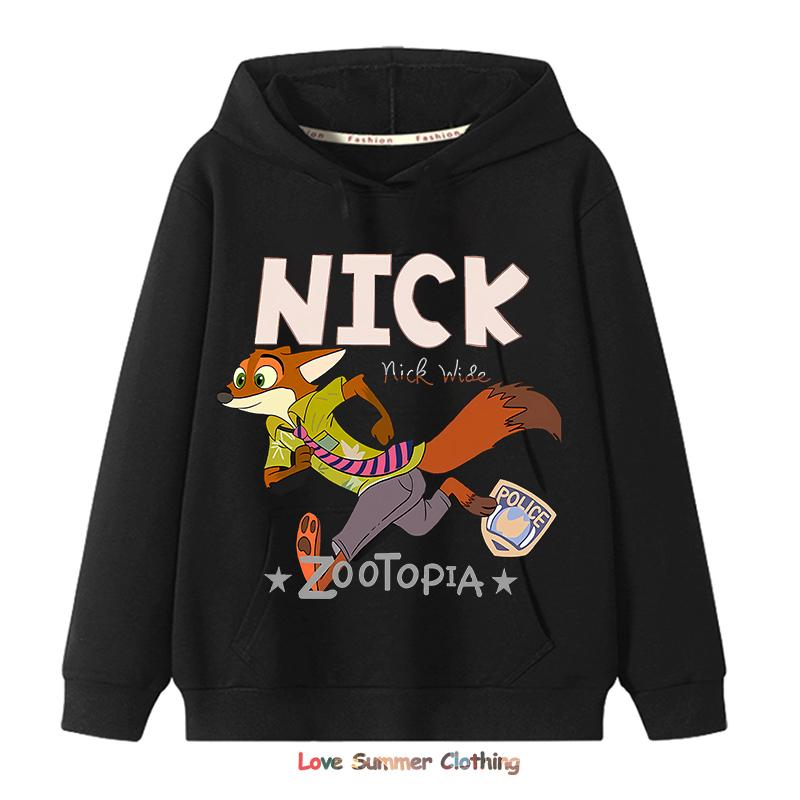 2pcs Kids Zootopia 2 Hoodie Joggers Set Kids Judy Nick Kids Sweatshirt 2pcs Suit Casual Playwear Everyday Sports Matching Outfit for Boys